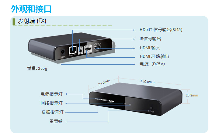 HDbitT HDMI网线延长器9